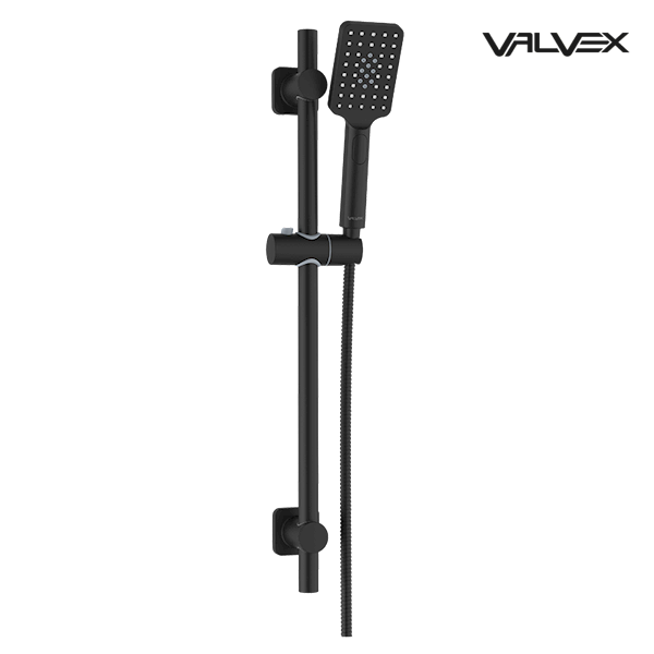 2432960 LOFT BLACK Zestaw natryskowy przesuwny 3-funkcyjny Valvex