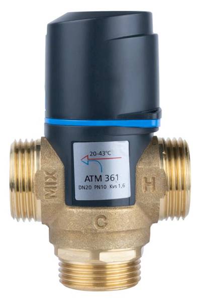 Termostatyczny zawór mieszający ATM 361 DN20 G1" 20÷43°C Kvs 1,6 m3/h Afriso 1236110