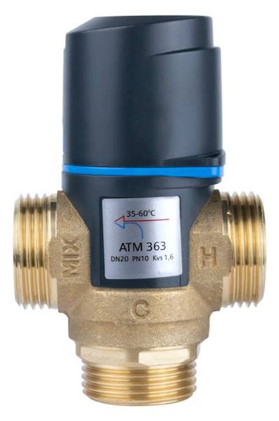 Termostatyczny zawór mieszający ATM 363 DN20 G1" 35÷60°C Kvs 1,6 m3/h Afriso 1236310