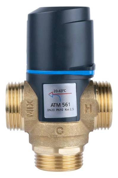 Termostatyczny zawór mieszający ATM 561 DN20 G1" 20÷43°C Kvs 2,5 m3/h Afriso 1256110