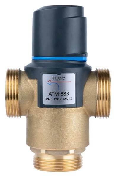 Termostatyczny zawór mieszający ATM 883 DN25 G1 1/4" 35÷60°C Kvs 4,2 m3/h Afriso 1288310