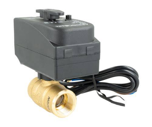 2-drogowy zawór kulowy z siłownikiem BEV DN20 Rp3/4" Kvs 45 m3/h 230 V AC NC Afriso 9021200