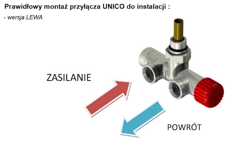 Zestaw termostatyczny ALATUS UNICO kątowy czarny strukturalny lewy ZAWÓR KĄTOWY 3 - DROGOWY GRZEJNIKOWY ŁAZIENKOWY UGS0214CFK/L