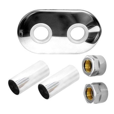 Zestaw maskujący ALATUS rozeta podwójna Cu chrom 15X3/4" ZMR2M15X1/402