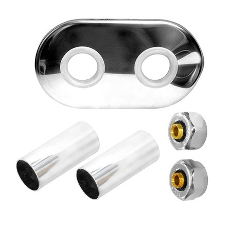 Zestaw maskujący ALATUS rozeta podwójna PEX chrom 16X3/4" ZMR2P16X3/402
