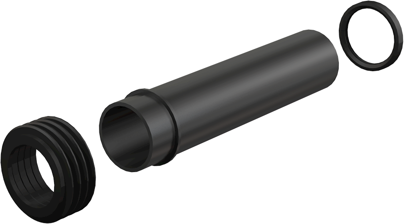 M901 ALCADRAIN Rura zasilająca z uszczelkami 45×58×25 do spłuczek podtynkowych ( Przyłącze do połączenia muszli klozetowej ze zbiornikiem, PP, Ø45 mm; Uszczelka; Wkładka falista 45×58×25 mm )