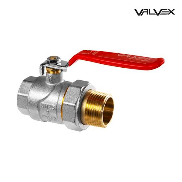 1/2" OMAX Kurek kulowy z dławikiem z półśrubunkiem z dźwignią stalową (DSt) 1402240 Valvex