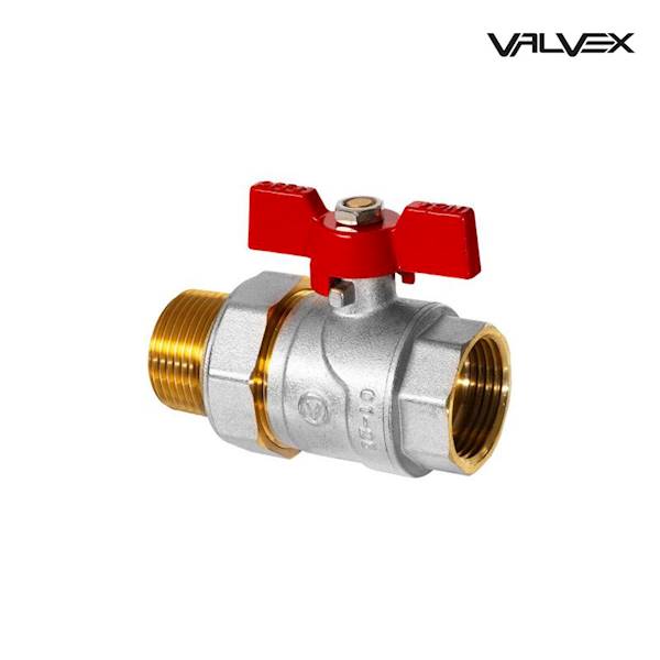 1/2" OMAX Kurek kulowy z dławikiem z półśrubunkiem z motylkiem aluminiowym (MAl) 1402260 Valvex