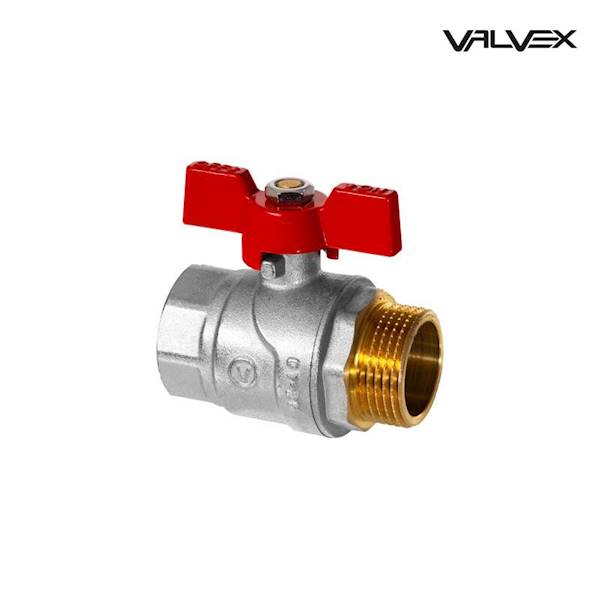 3/4" OMAX Kurek kulowy z dławikiem z motylkiem aluminiowym (MAl) (wersja N-W) 1403300 Valvex