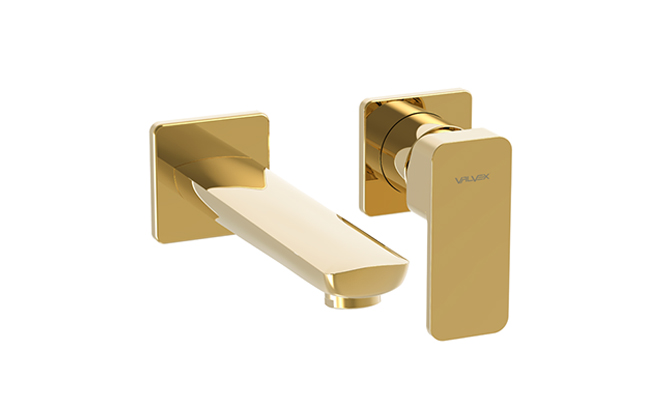 2455860 LOFT GOLD bateria umywalkowa podtynkowa z wylewką złota Valvex