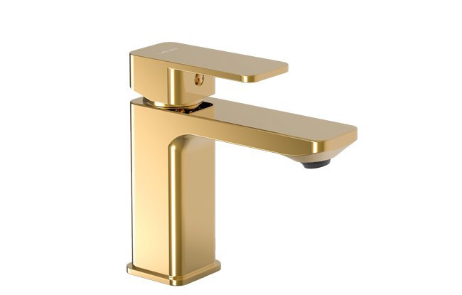 2455800 LOFT GOLD bateria umywalkowa stojąca z automatycznym korkiem spustowym złocona Valvex