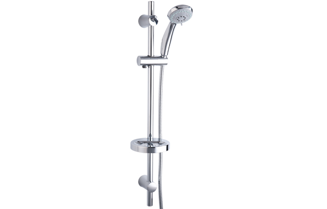 2449960 FARO CHROME zestaw natryskowy przesuwny z mydelniczką 5 funkcyjny chromowany Valvex