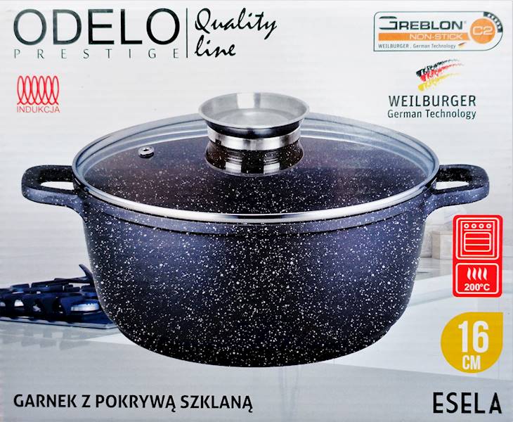 Garnek ESELA okrągły 16cm z pokrywą  ODELO OD1777