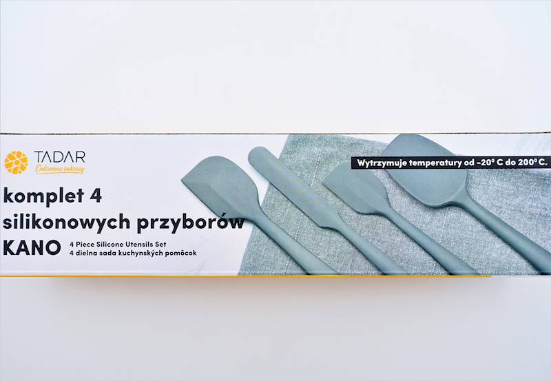 Zestaw 4 przyborów kuchennych silikonowy Tadar Silico Kano szary