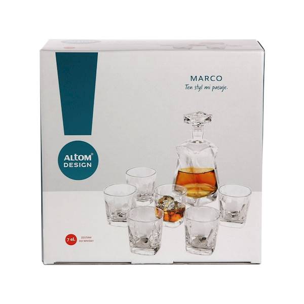 Zestaw do whisky Marco karafka 0,75l + szklanki