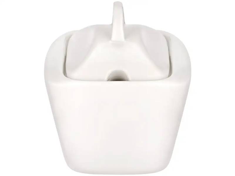 Cukiernica porcelanowa z pokrywką Fala 120 ml Ambition – biała, nowoczesny design
