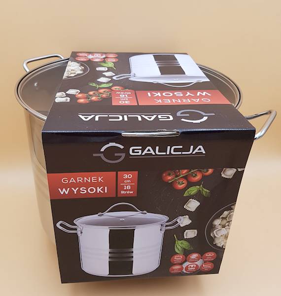 Garnek wysoki nierdzewny 16-L GALICJA 5344