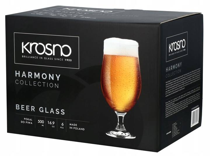 Pokale do piw typu lager Harmony 500ml KROSNO