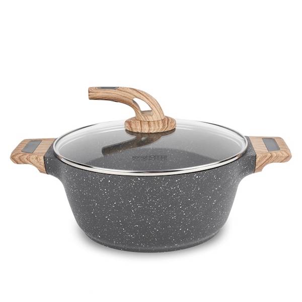 Garnek granitowy FEGATO 24cm z pokrywa KönigHOFFER