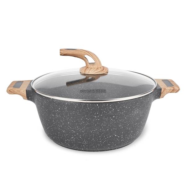 Garnek granitowy FEGATO 28cm z pokrywą KönigHOFFER