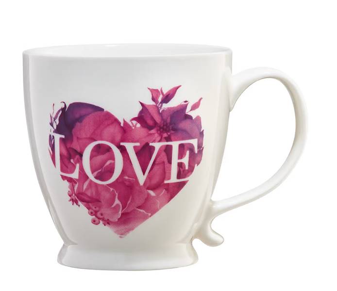 Kubek porcelanowy z napisem LOVE  480ml AMBITION