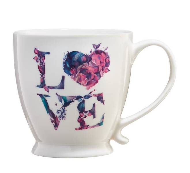 Kubek porcelanowy z napisem LOVE 480ml AMBITION