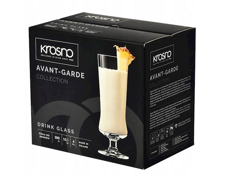 Komplet 6-ciu pokali AVANT-GARDE 300ml KROSNO