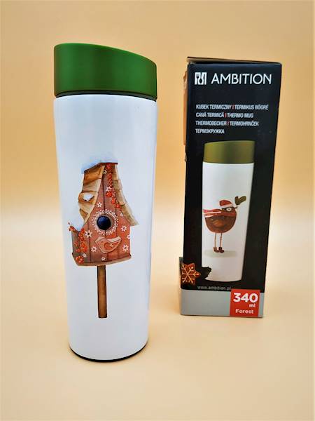 Kubek termiczny FOREST PTASZEK 340ml  AMBITION 84581