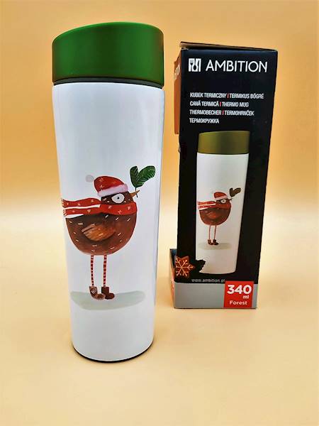 Kubek termiczny FOREST PTASZEK 340ml  AMBITION 84581