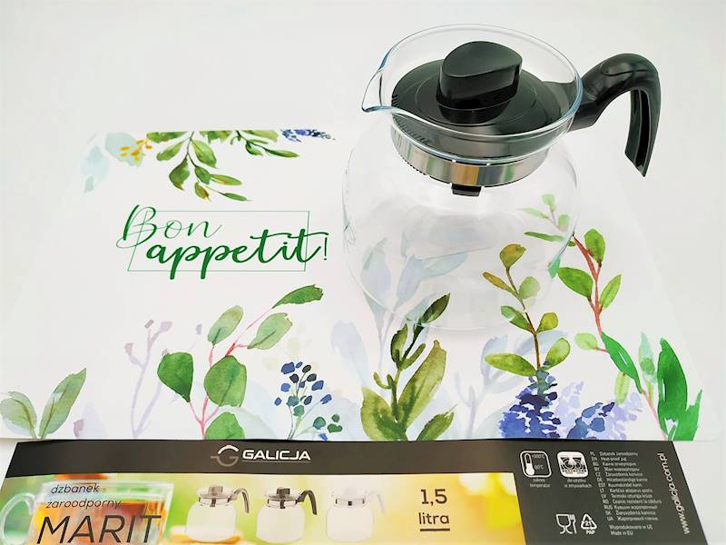 Dzbanek żaroodporny MARIT szklany 1,5 L Galicja