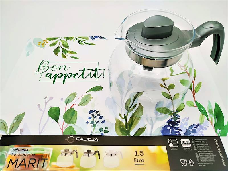 Dzbanek żaroodporny MARIT szklany 1,5 L Galicja