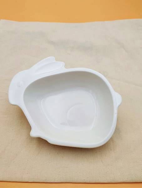 Miseczka biała ceramiczna Zając ALTOM 17,5x14x4 cm