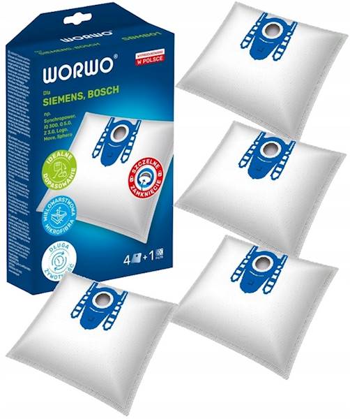 Worki do odkurzacza Perfect Bag SBMB01 – do odkurzaczy Siemens/Bosch typ G/H (4 szt.)