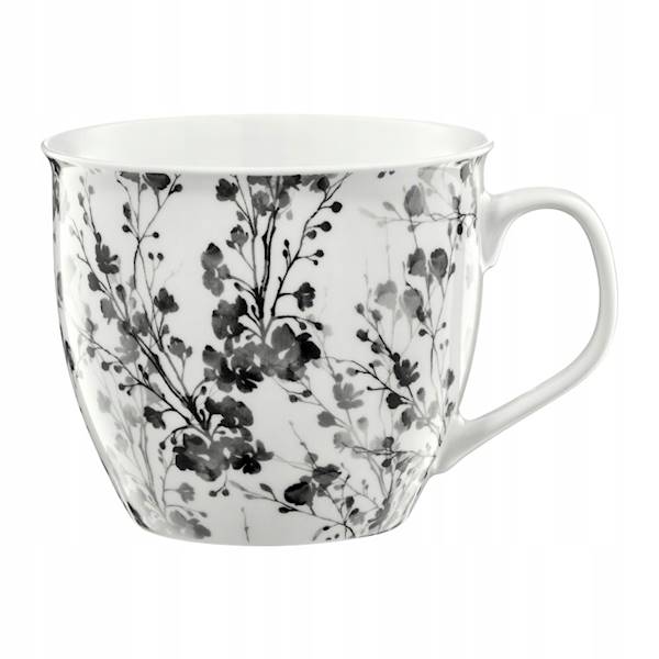 Kubek porcelanowy 550ml Black Nature biały AMBITION 43573