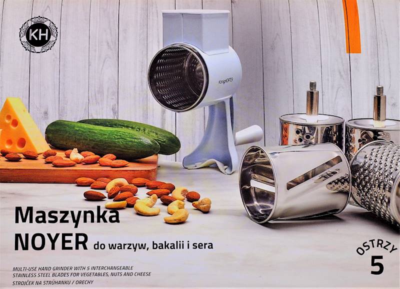 Maszynka krajalnica do warzyw sera i bakalii Konighoffer Noyer 5 ostrzy
