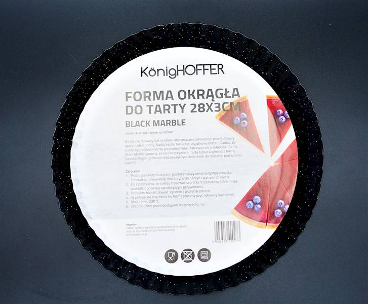 Forma do tarty Konighoffer Black Marble 28 cm okrągła
