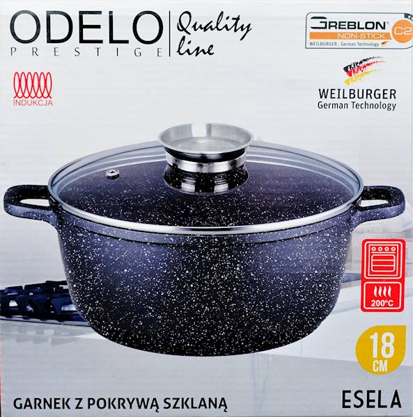 Garnek ESELA okrągły 18cm z pokrywą  ODELO OD1778