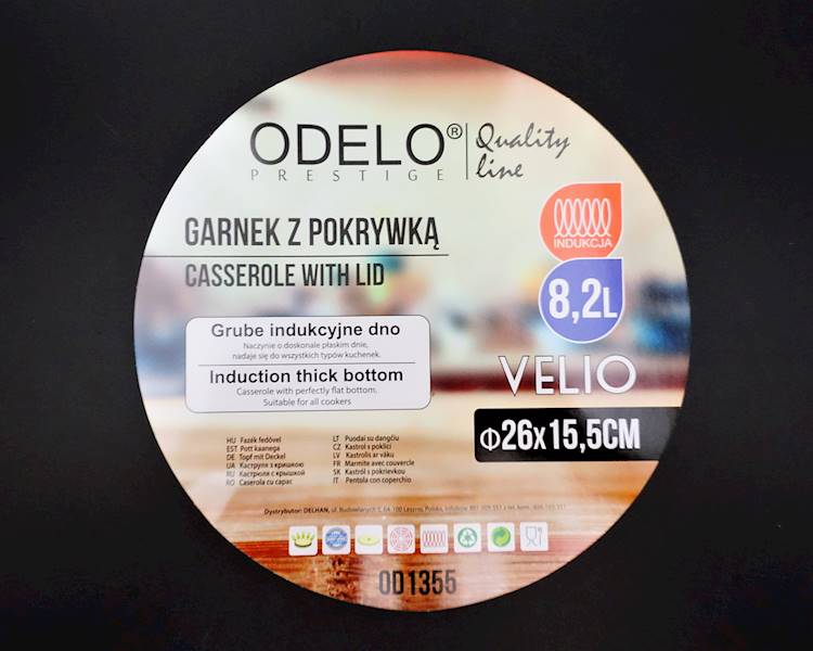 Garnek stalowy VELOIO 26 cm 8,2 litra ODELO OD1355