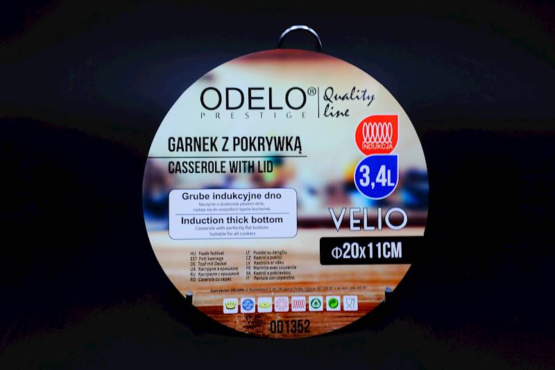 Garnek stalowy VELIO 20 cm 3,4 litra ODELO OD1352