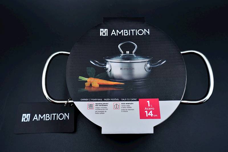 Garnek z pokrywką 1 L 14 cm ACERO AMBITION 60808