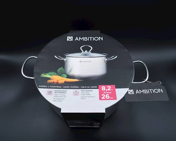 Garnek z pokrywką 8,2 L 26 cm ACERO Ambition