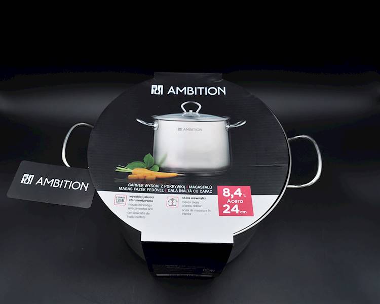 Garnek wysoki ACERO z pokrywką  8,4 L  AMBITION 60816