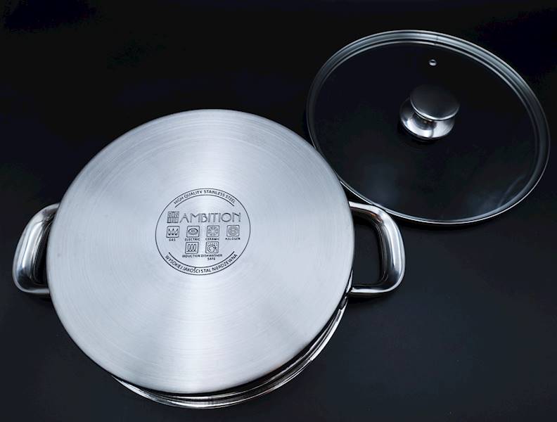 Patelnia głęboka CHEF 26cm z pokrywą  AMBITION 94551