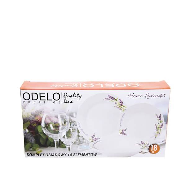 Komplet obiadowy 18-elementowy Home Lavender ODELO