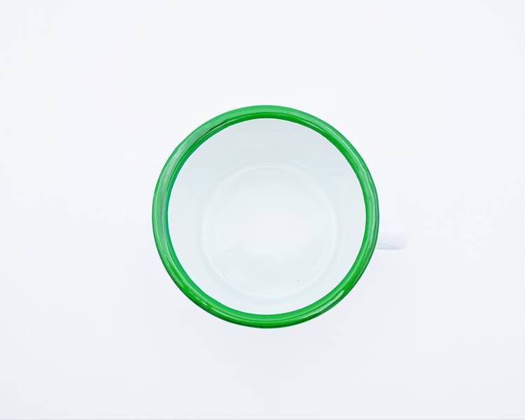 Kubek emaliowany retro Bazylia 750 ml