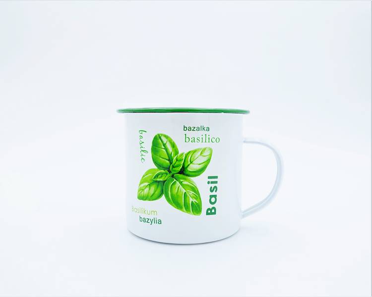 Kubek emaliowany retro Bazylia 750 ml