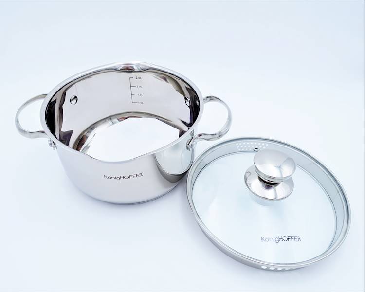 Garnek stalowy z pokrywką Aturo 20cm 3,5 L