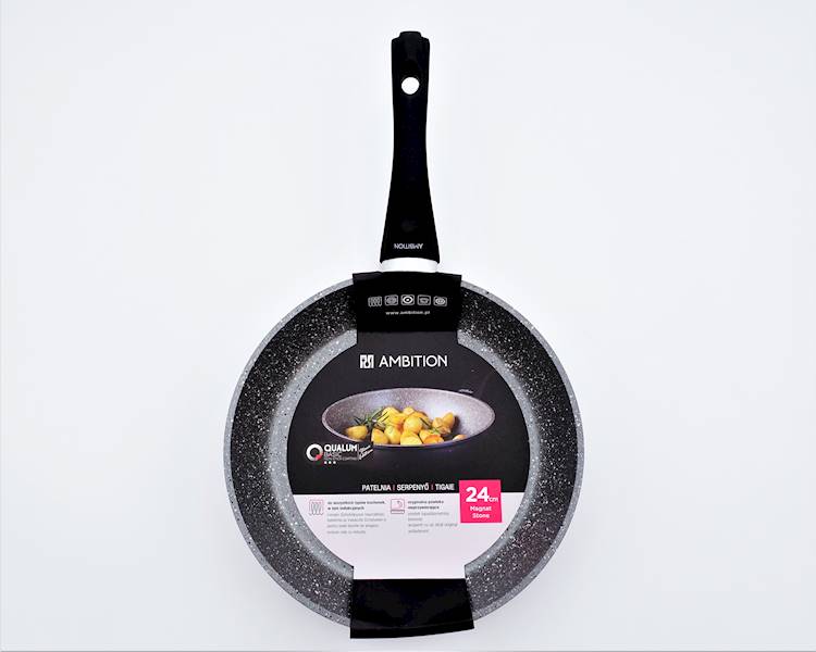 Patelnia Magnat Stone z powłoką Qualum Basic 24 cm AMBITION