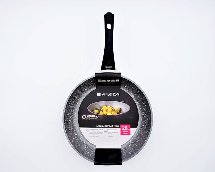 Patelnia Magnat Stone z powłoką Qualum Basic 26 cm AMBITION