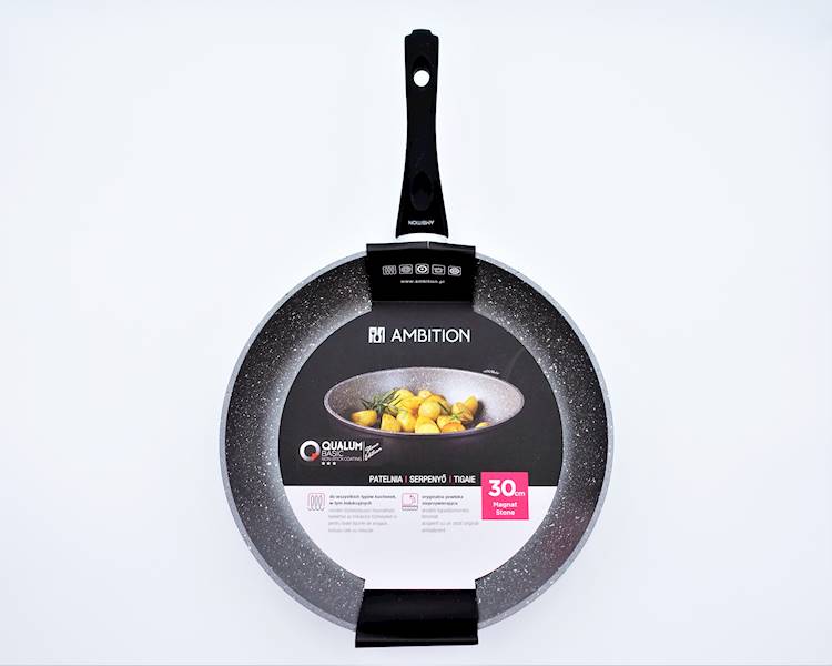 Patelnia Magnat Stone z powłoką Qualum Basic 30 cm AMBITION